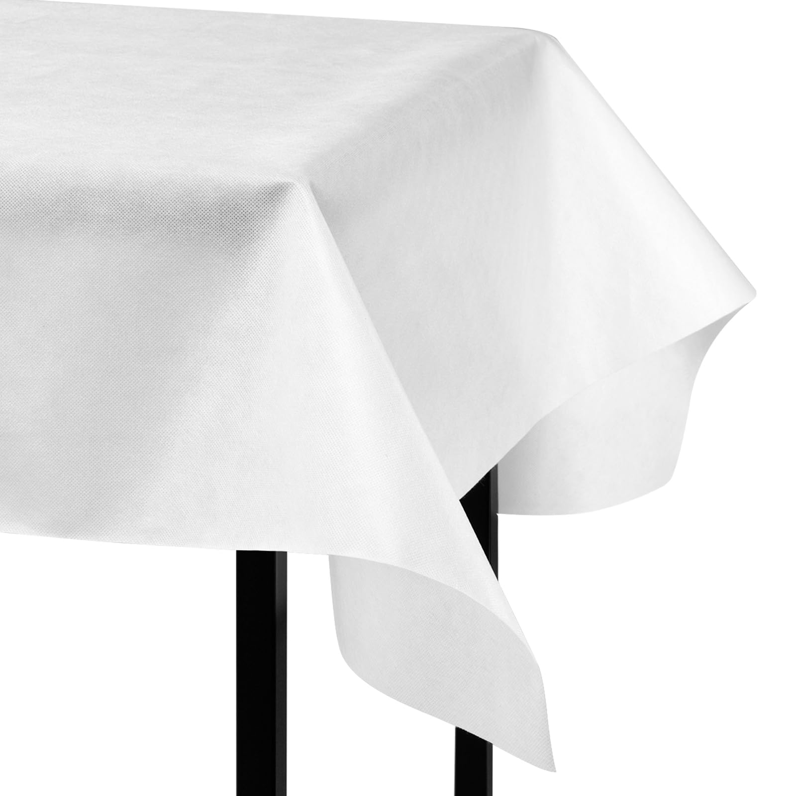 WOLTU Tischdeckenrolle Einweg Vlies-Tischdecke, wasserdicht beschichtet, zuschneidbar, 1,18×25 m, Weiß