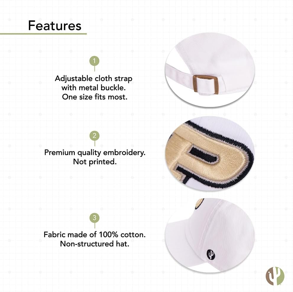 Desert Cactus Purdue University Baseball Hat Boilermakers Brimmed Embroidered Hats Cap Adjustable Cloth Strap Adult - Image 4