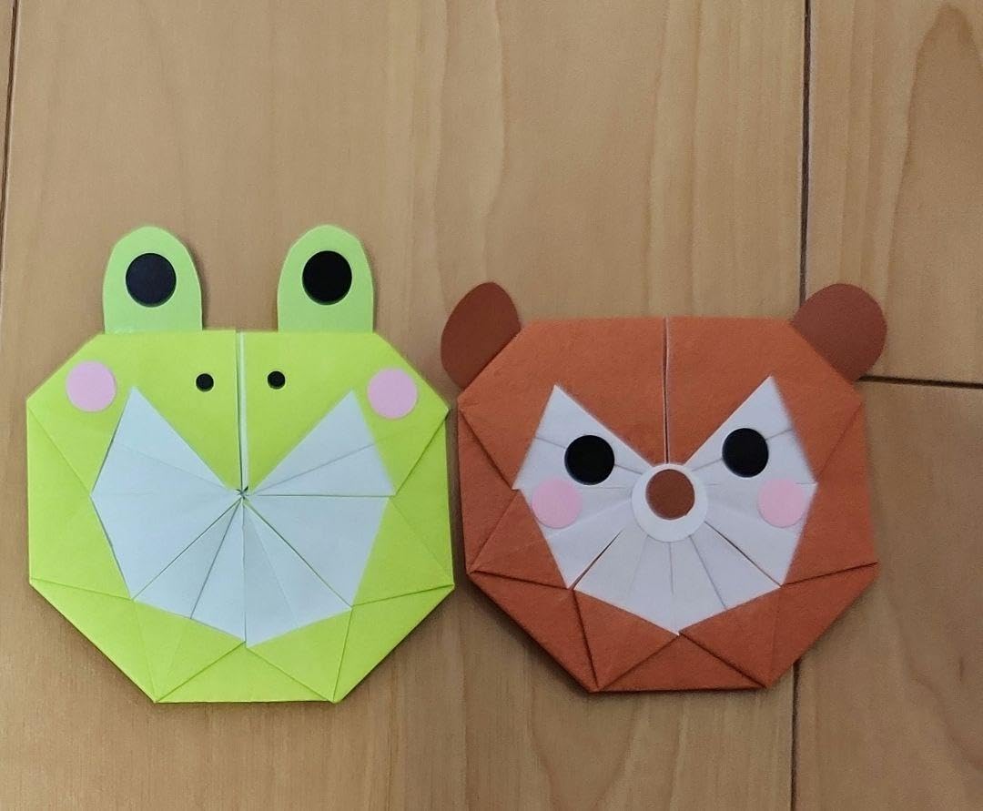 Amazon | 動物メダル 折り紙 50個セット | 和紙 | ホビー