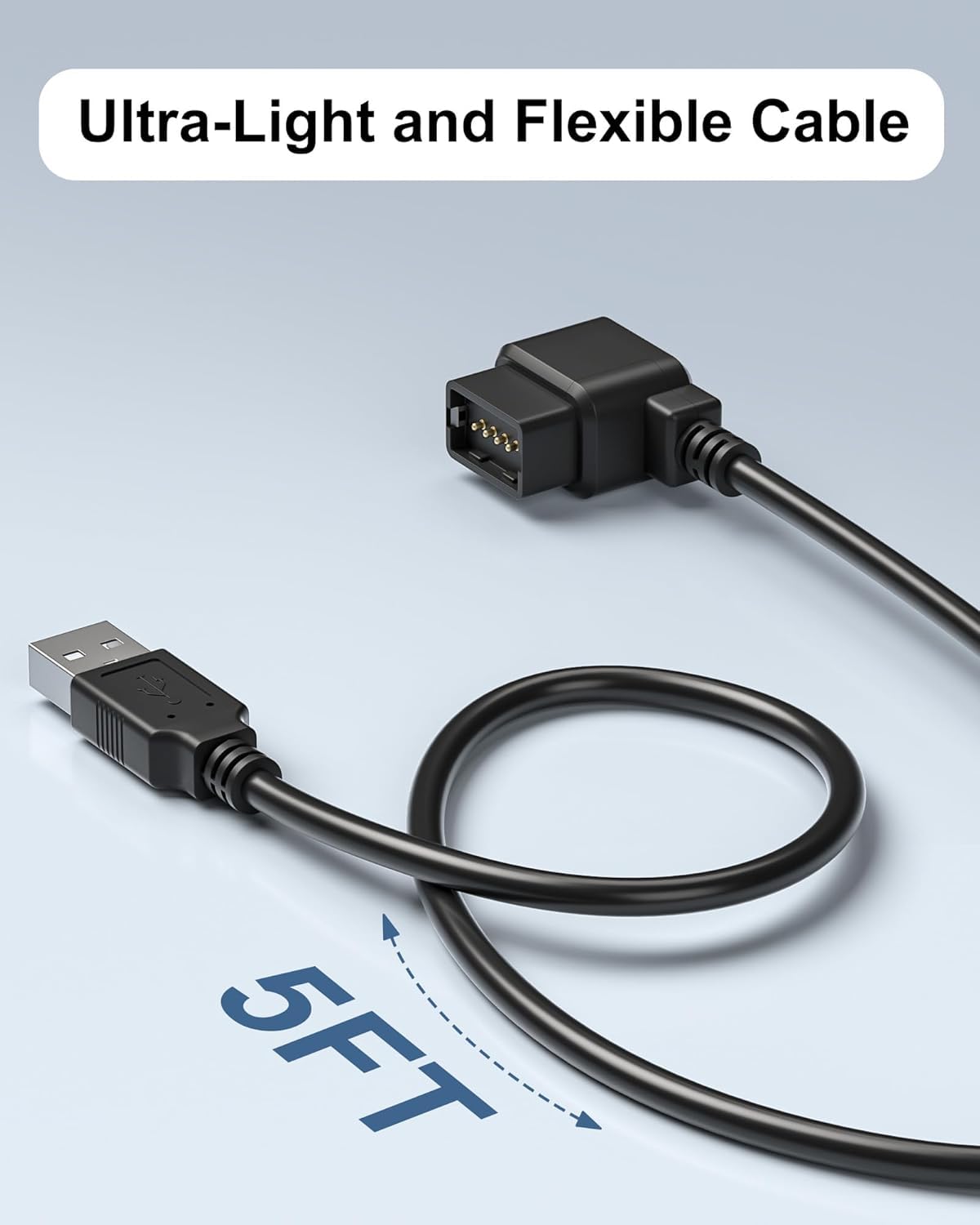 Cavo di Ricarica per Shimano Di2 12 Velocità, Compatibile con EW-EC300 – Cavo USB 1,5M per Trasmissione Elettronica, Ricarica e Sincronizzazione Dati, Compatibile R9270, R9250, R8170, R8150