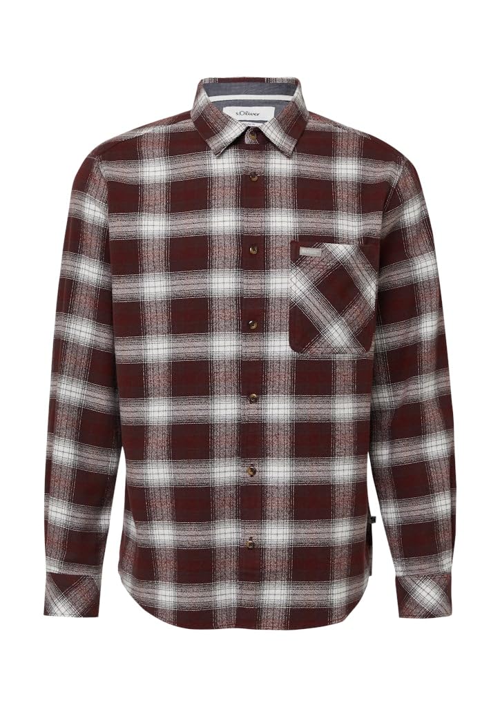 s.Oliver Regular Fit: Kariertes Hemd aus Flanell