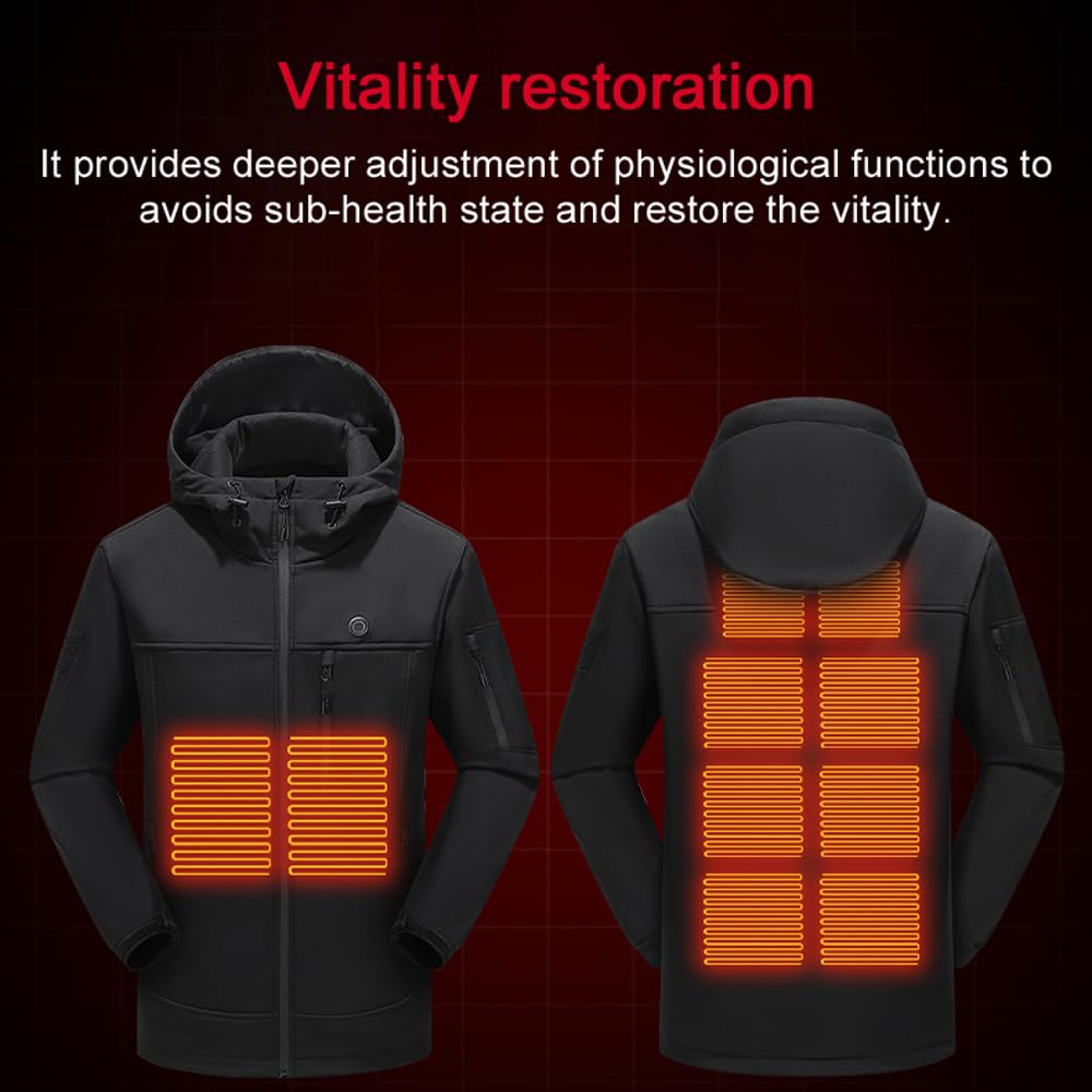 Chaquetas con calefacción USB para Exteriores,Abrigo cálido para Invierno,Ropa térmica eléctrica Flexible,Pesca,Senderismo,Ropa de Abrigo,Chaquetas de calefacción