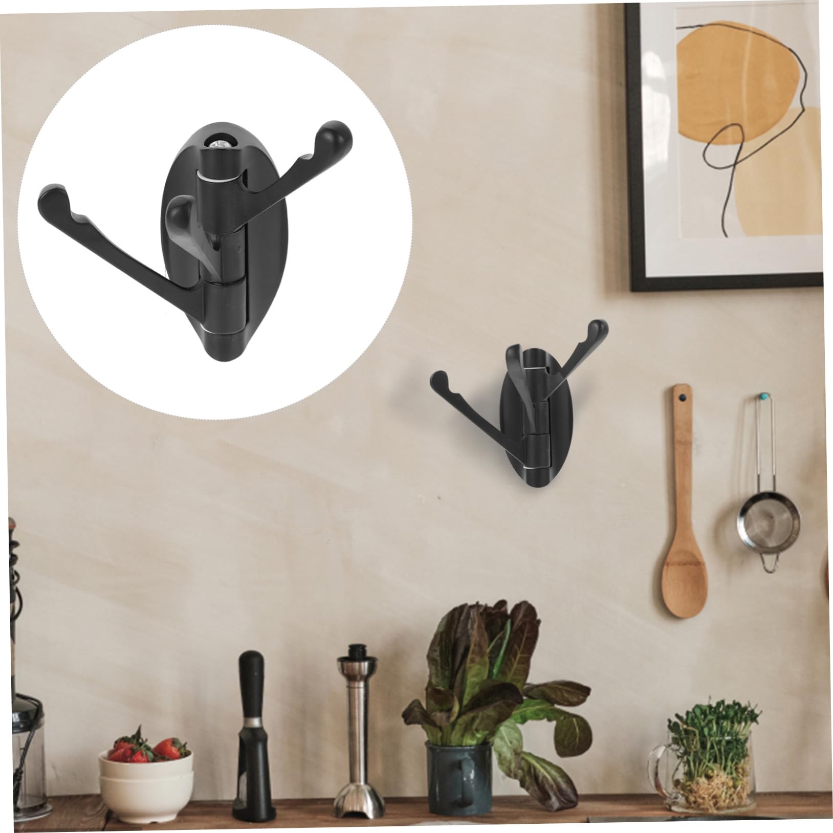 Tofficu 5 Pezzi Gancio da Muro con Bracci Rotanti per Asciugamani Pratico e Resistente per Cucina e Bagno Facile e Design Elegante