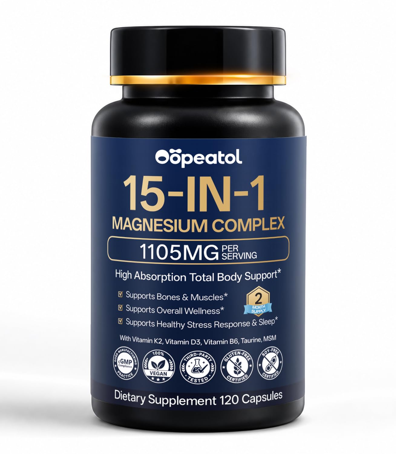 Magnesium Complex 1000mg for Women and Men Magnesium Glycinate, Citrate GMP — Amazon image 12