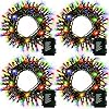 4pack battery christmas string lights 50leds christmas lights battery 165ft dark green battery string lights auto timer 8 modes indoor outdoor christmas decoration for wreathtreedeckrgby  urban country home decor