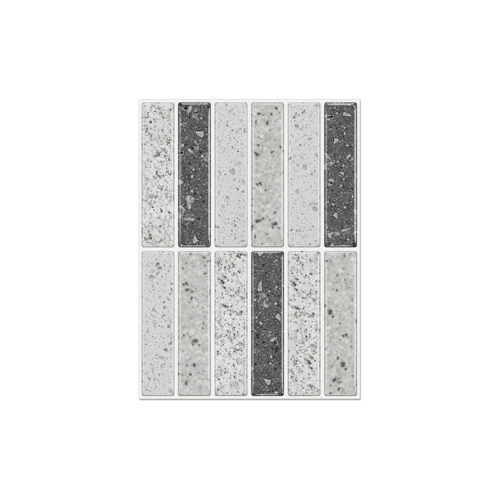 Piastrelle adesive Effetto Marmo Grigio, Rimovibili e Impermeabili, in Vinile per la Decorazione di Cucina e Bagno. Adesivi per Piastrelle antiolio, Fai da Te per la casa.
