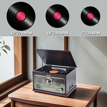 ミュージック reco Amazon.com: All in One Vintage 3 Speed Vinyl Record Player