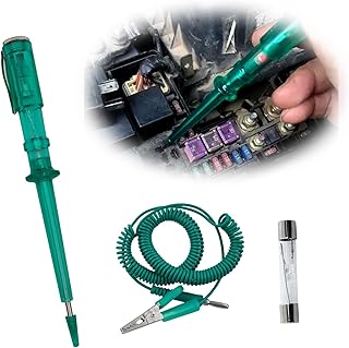 Automotive Circuit Tester, 6-24V Circuit Tester, Circuit Breaker Detector with Extended Spring Test Lead and Sharp Puncture Probe, Automotive Current Tester for Various Vehicles