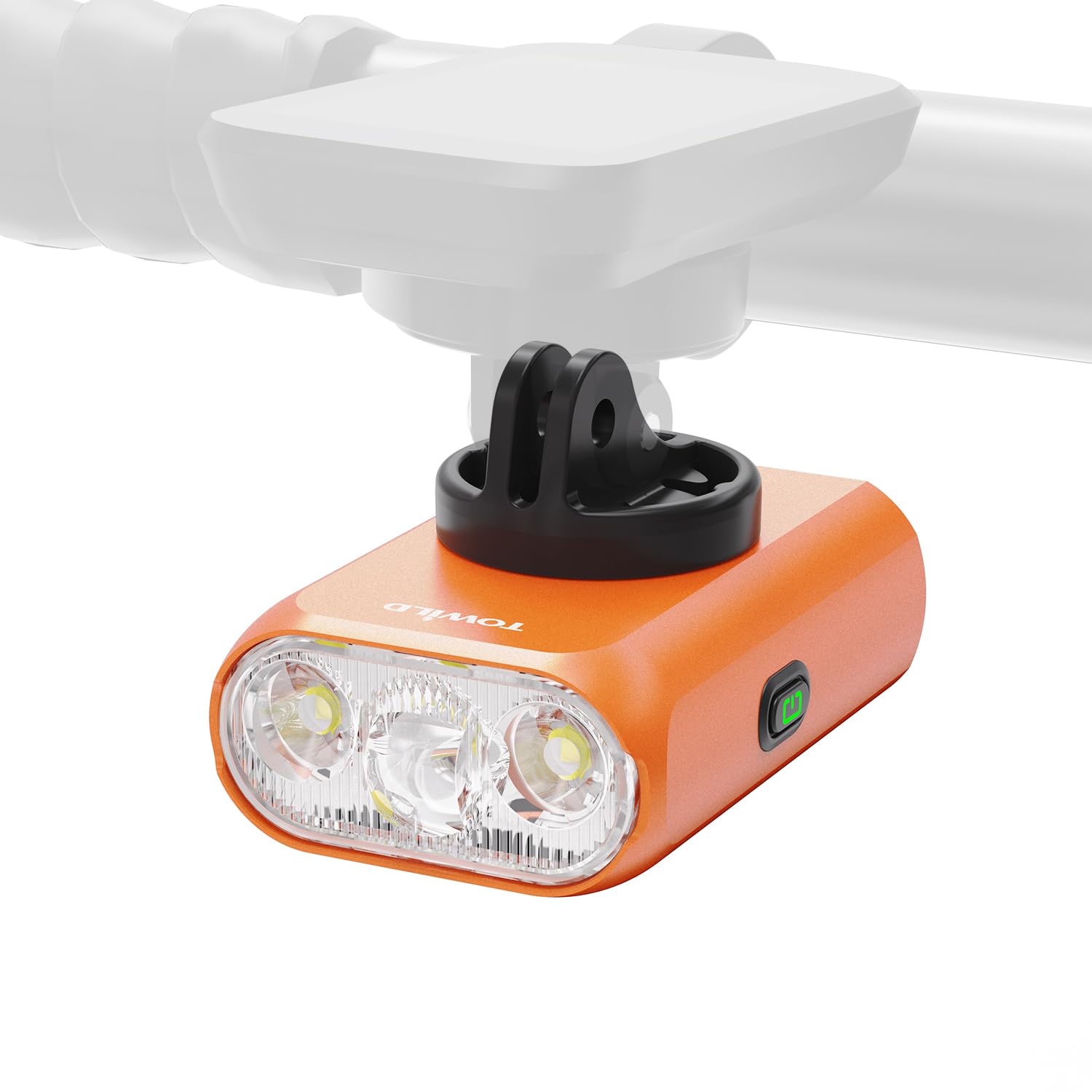 towild BL900 Luci Bici Anteriori 900 Lumen, Doppio Fascio LED Faro Anteriore per Bicicletta Compatibile con Garmin/Wahoo/Bryton Ciclocomputer, Batteria 2200 mAh, Ricarica USB-C