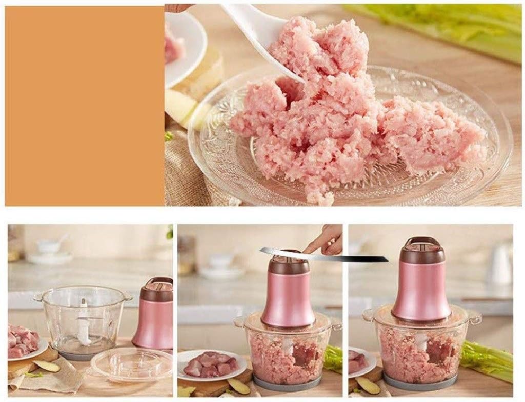 Food Processor, Household Electric Automatic Meat Mincer, Stainless Steel Meat Grinder, Meat, Vegetable, Fruit and Nut Mincer (25 * 23CM)