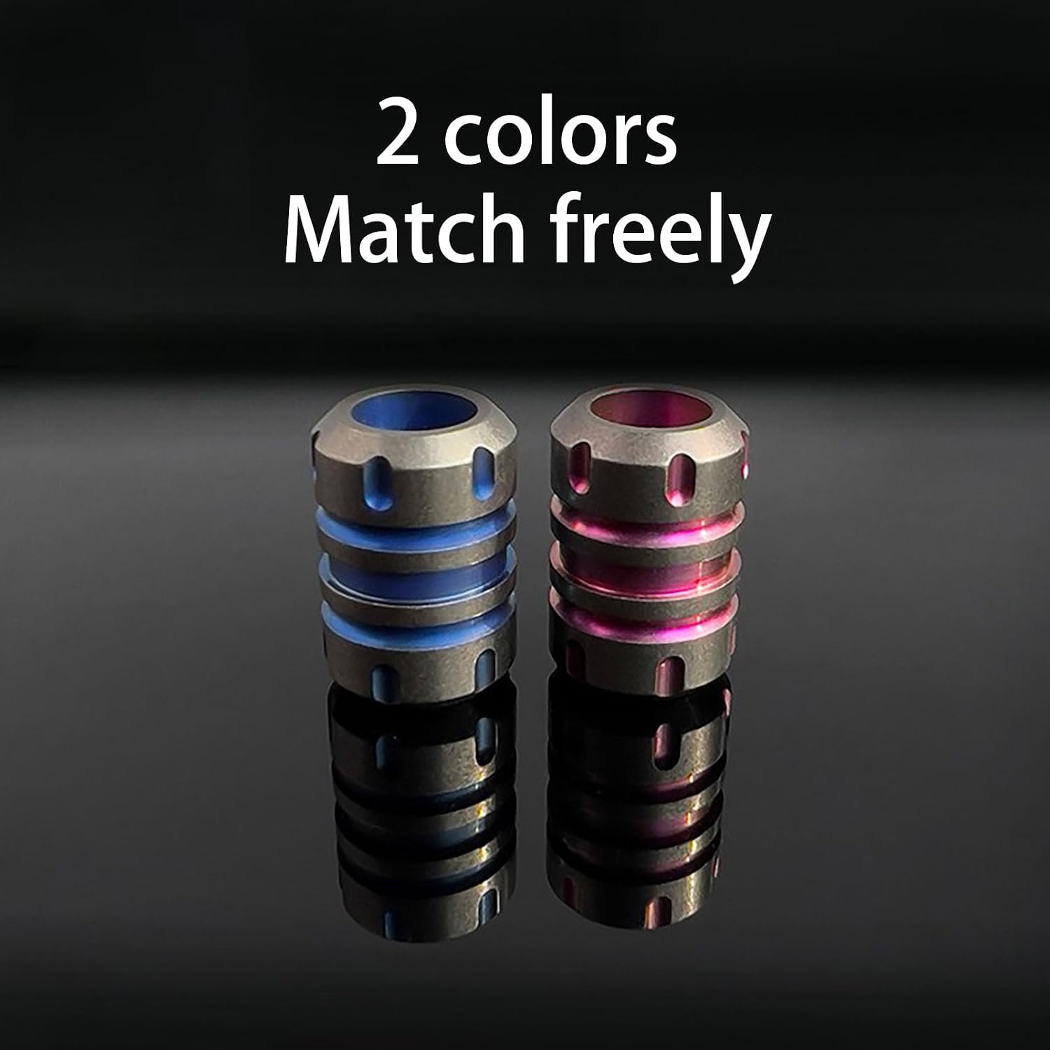 Titanium Paracord Knife Lanyard Beads Charms, EDC Keychain Pendant image 5