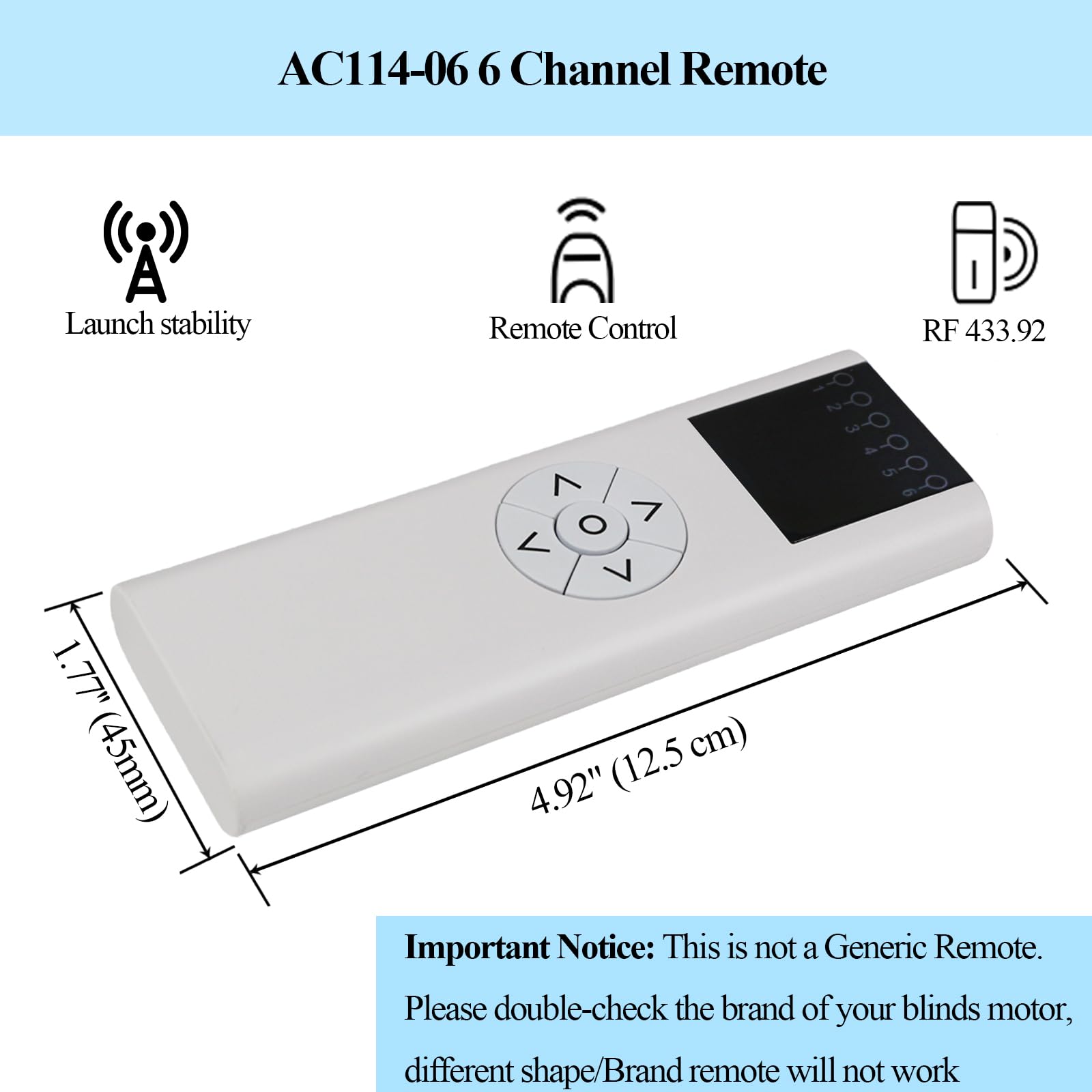 Snapklik.com : AC114-06 Remote Control