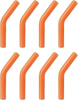 Vista 9 de uxcell 8 puntas de popote de silicona, punta de codos de paja de silicona, fundas de paja de metal suaves y reutilizables para popotes de acero