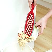 Vista 5 de EZ - Escobilla de cocina con colador de silicona para alimentos, agarres largos, raspadores antideslizantes para ollas, sartenes, cuencos