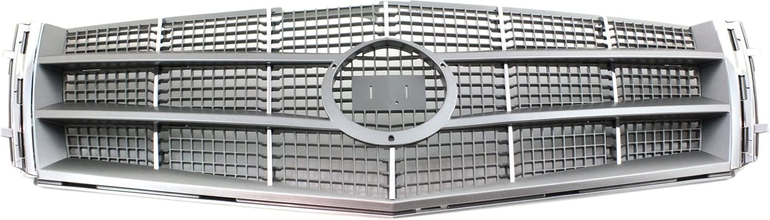 Garage-Pro Grille Assembly Compatible with 2008-2011 Cadillac CTS Chrome Shell with Painted Silver Gray Insert