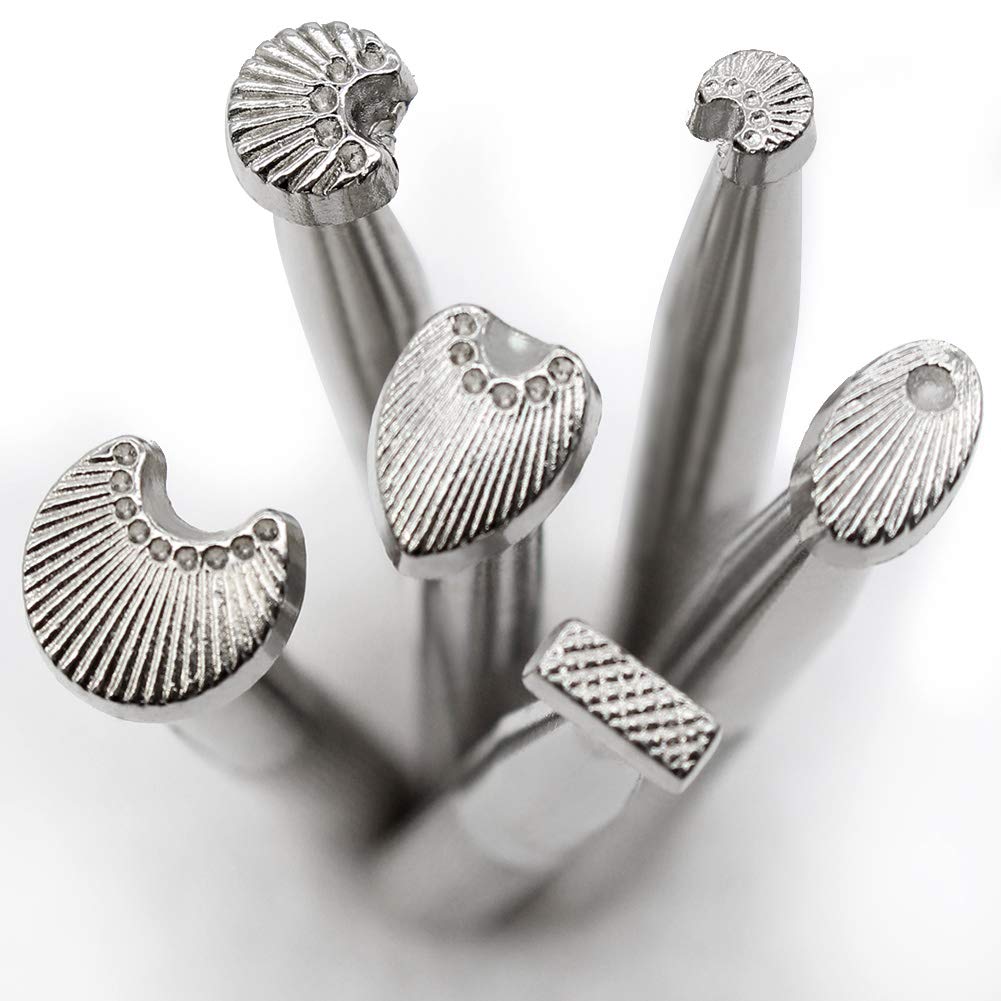 Leather Stamping Tools Kit, Leather Stamps for DIY Craft, Embossing Tooling Stamps Set (PG72K-6pcs)