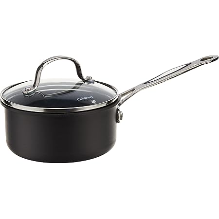 Cuisinart 1-Quart Saucepan, Chef's Classic Nonstick Hard Anodized Saucepan w/Cover, 619-14