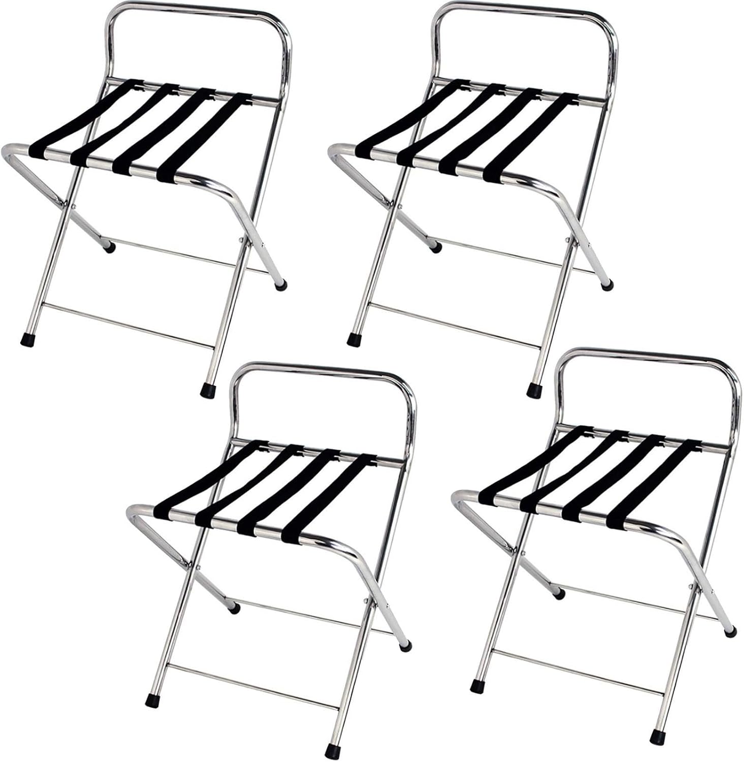 Stainless Steel Luggage Holder - Organizer Shelf for Shoes and Luggage Storage in Hotels and Guest Rooms