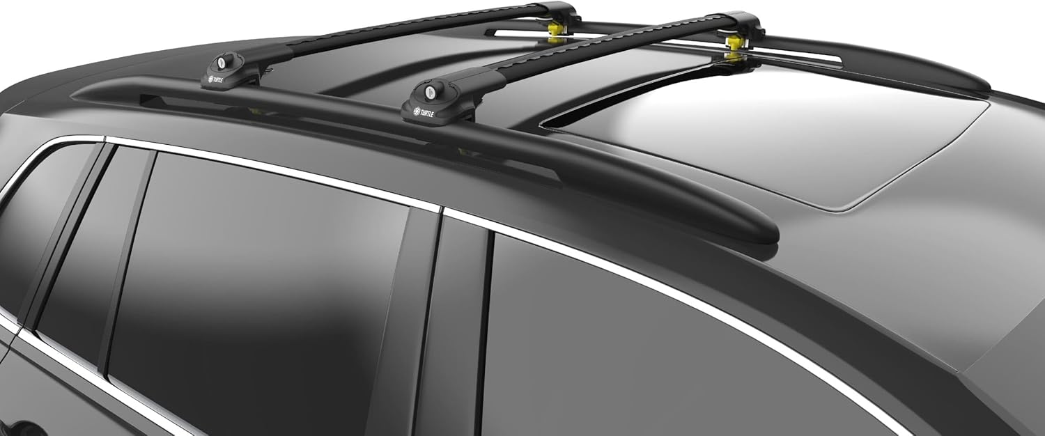 TURTLE Compatible with Skoda Karoq 2017-2024 Air1 roof Rack | Black