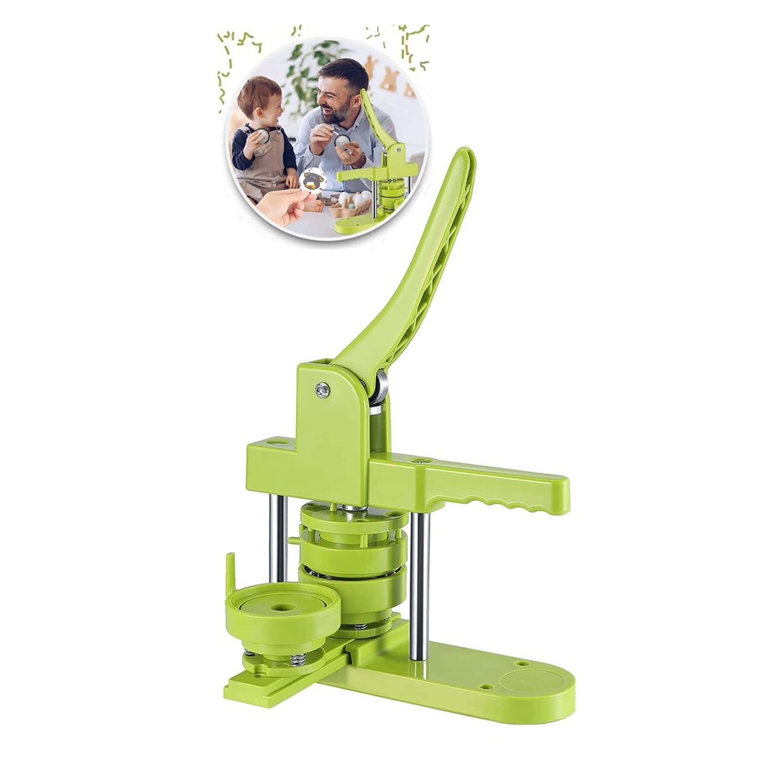 YQVEOT Badge Maker Machine, Button Badge Maker Machine, Mould Customized Buttons DIY Personal Badge Making Handmade, for Children DIY Gifts and Christmas(44MM Sliding)