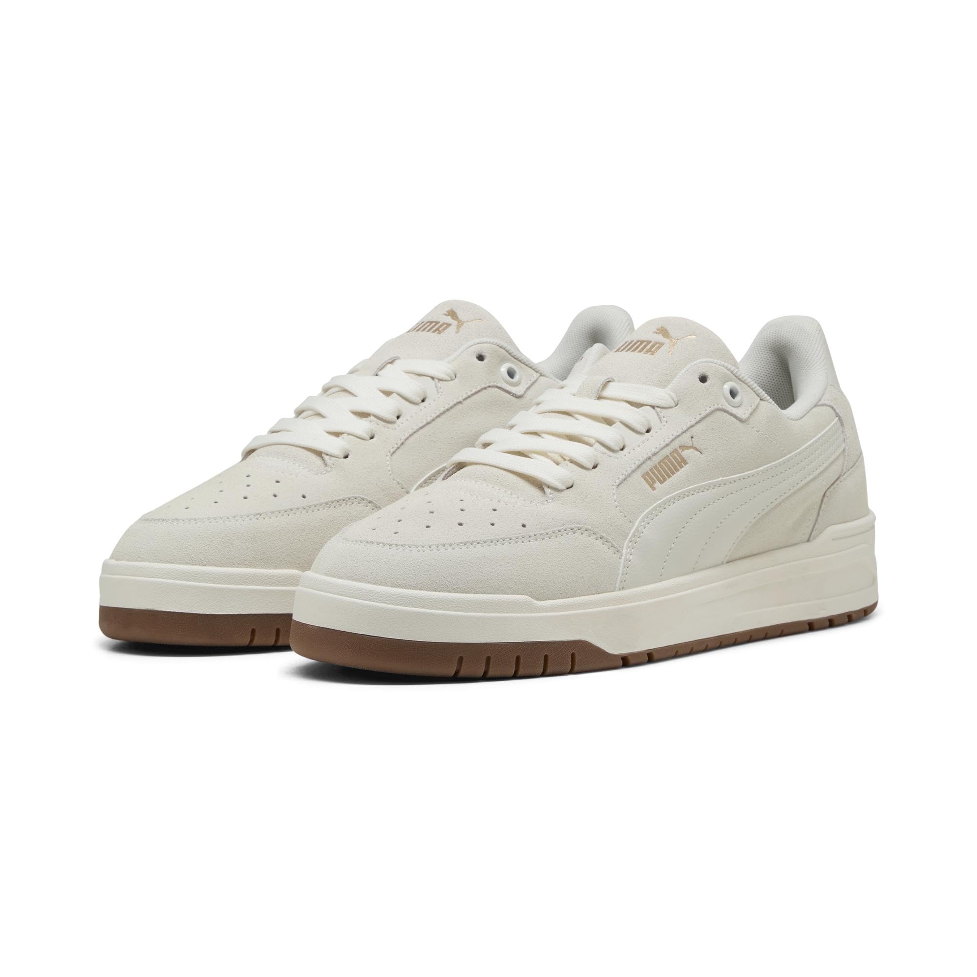 Puma Shuffle Downtown SD Sneaker Unisex, Warm White-Vapor Gray-Puma Gold, 6