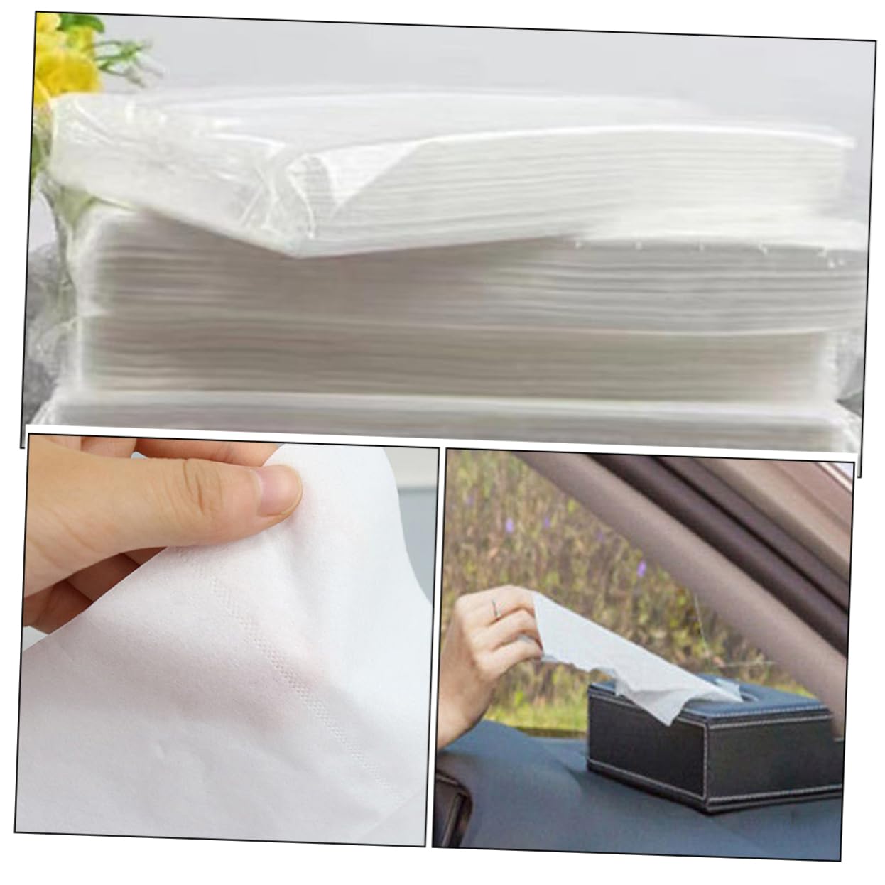 ULTECHNOVO 2stücke Auto Visor Taschentuch Nachfüllungen Praktische Und Stilvolle Auto-papiertücher Für Sonnenblende Restaurants Und Hotels
