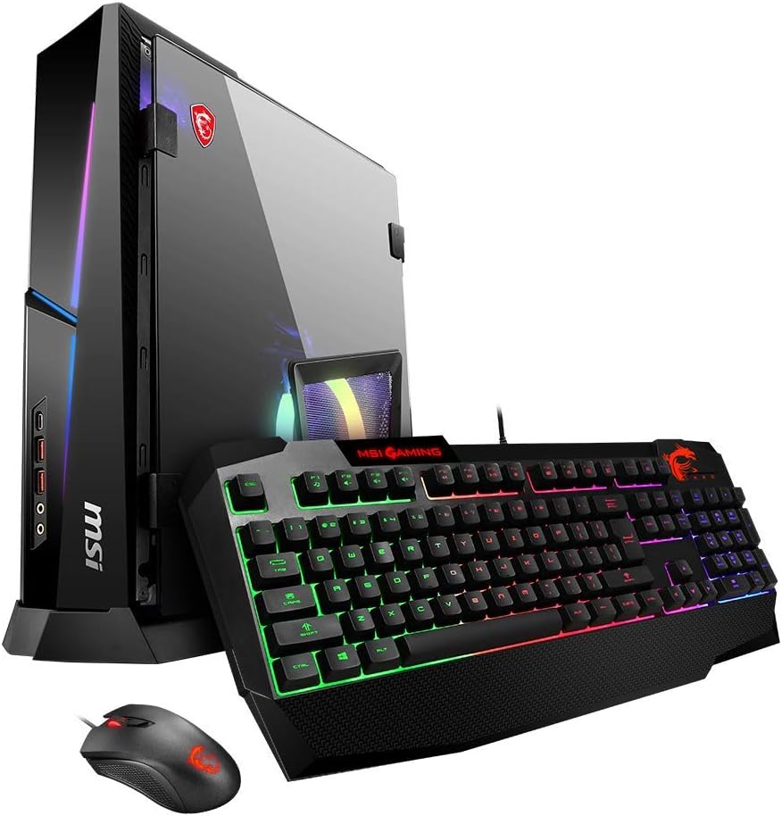 MSI Trident X Plus 9SF-054US High-End Small Form Factor PC Intel Core i9-9900K RTX 2080Ti Ventus 11G OC 32GB 512GB PCIe NVME SSD+2TB HDD, Black