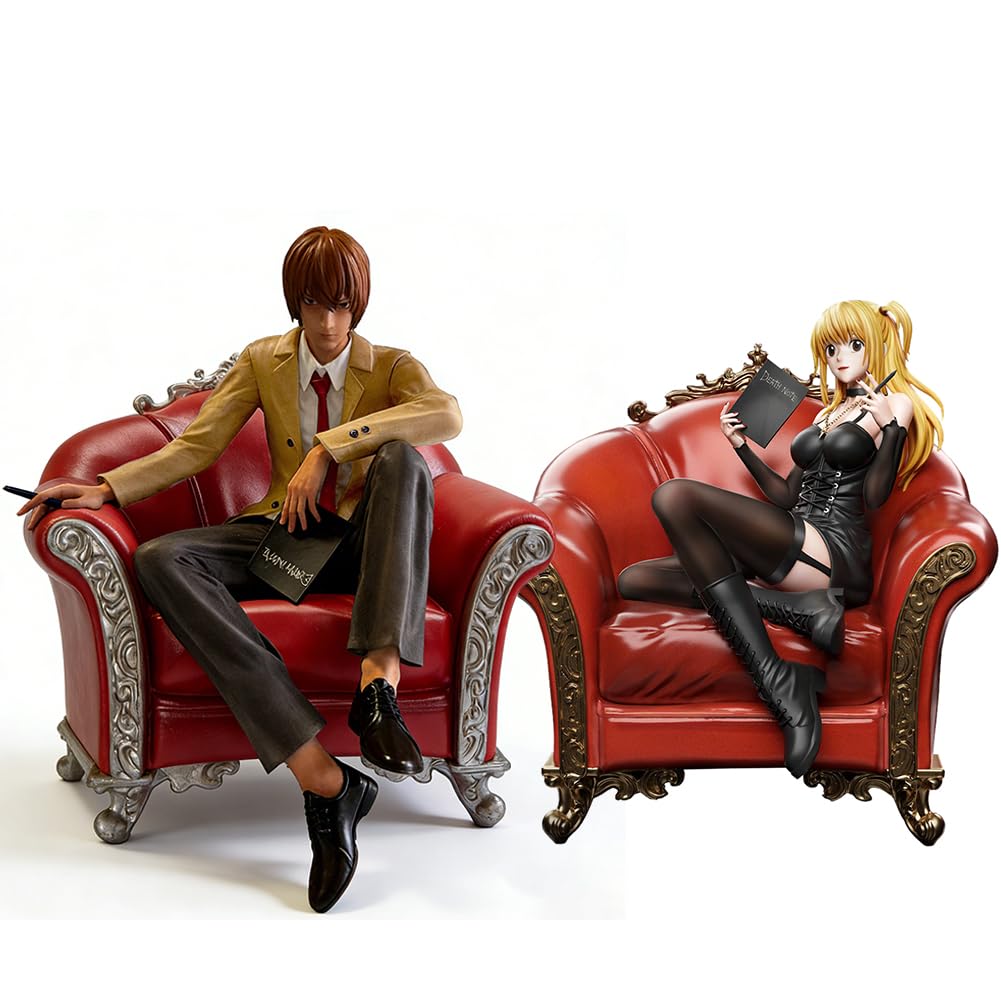 Tongyundacheng Light Yagami Action Figure - Amane Anime Sitting Down Figures - Manga PVC Model Statue - Collectible Anime Desktop Decoration