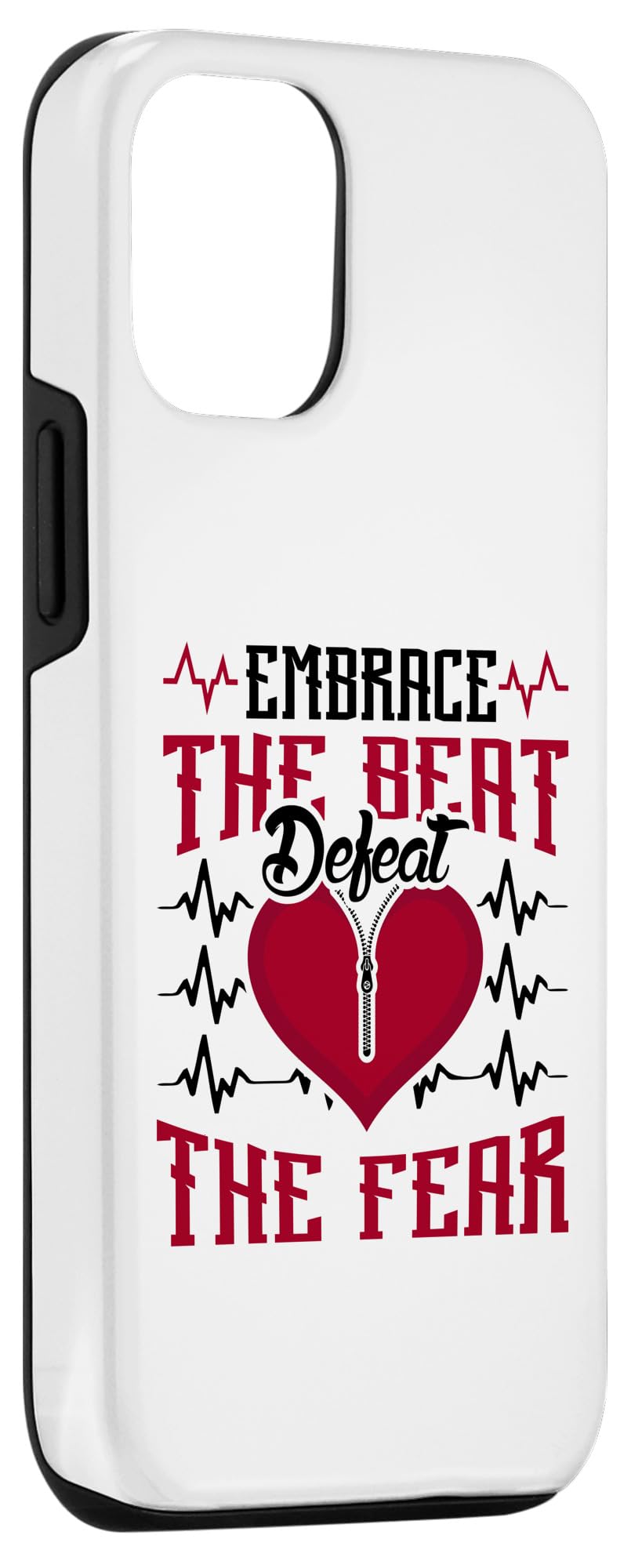 Embrace The Beat Defeat The Fear - Open Heart Surgery Case for iPhone 12/12 Pro - Image 3
