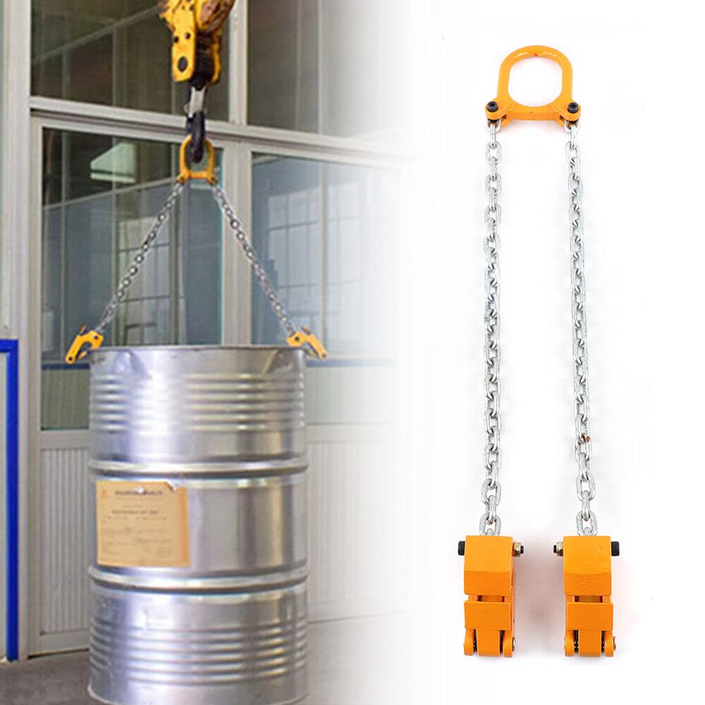 Lève-baril vertical, palan à chaîne 1 tonne, levage de fût vertical 2000 lbs pour fûts en plastique et en métal