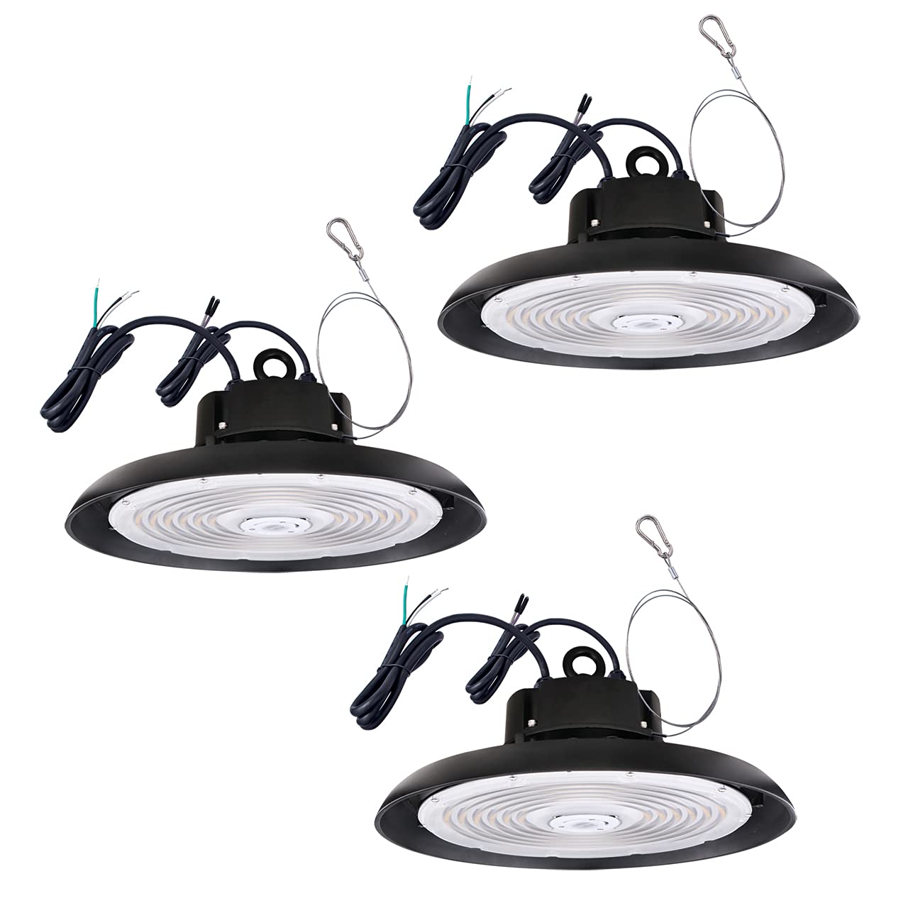 3 Pack LED UFO High Bay Light 240W 33600LM White Daylight 5700K Industrial Light Waterproof IP65 Outdoor Lighting Lamp Commercial Bay Lighting for Garage Factory Warehouse Workshop Gym (240W, 3 Pack)