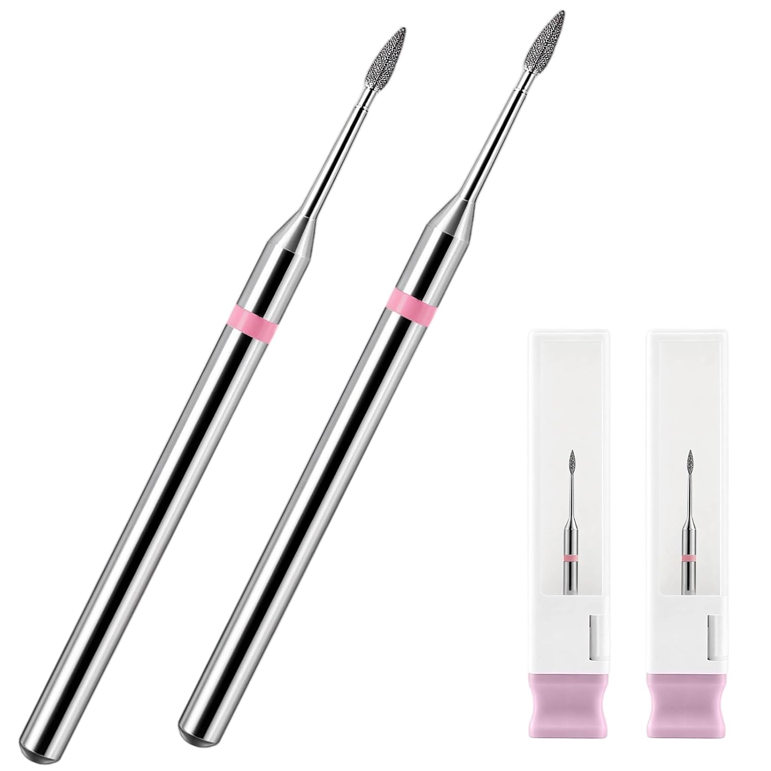 Diamond Cuticle Remover Nail Drill Bits - Fine Grit Safety