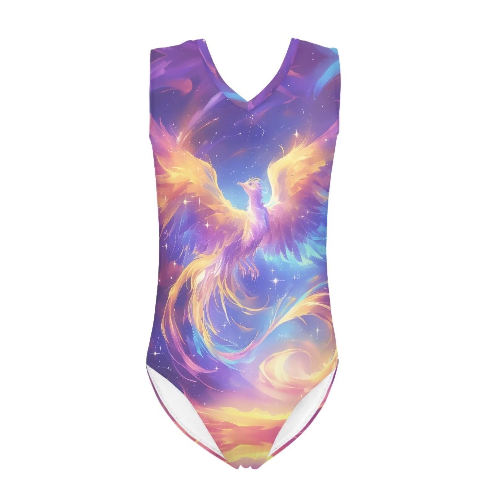 Girls Swimsuits Size 3-14 Kids Summer Sleeveless One Piece Bathing Suit Beach V-Neck