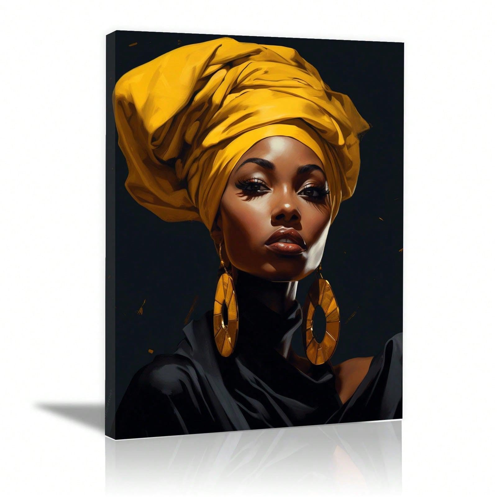 Art mural africain bohème affiche noir et blanc toile 70x100cm - 8