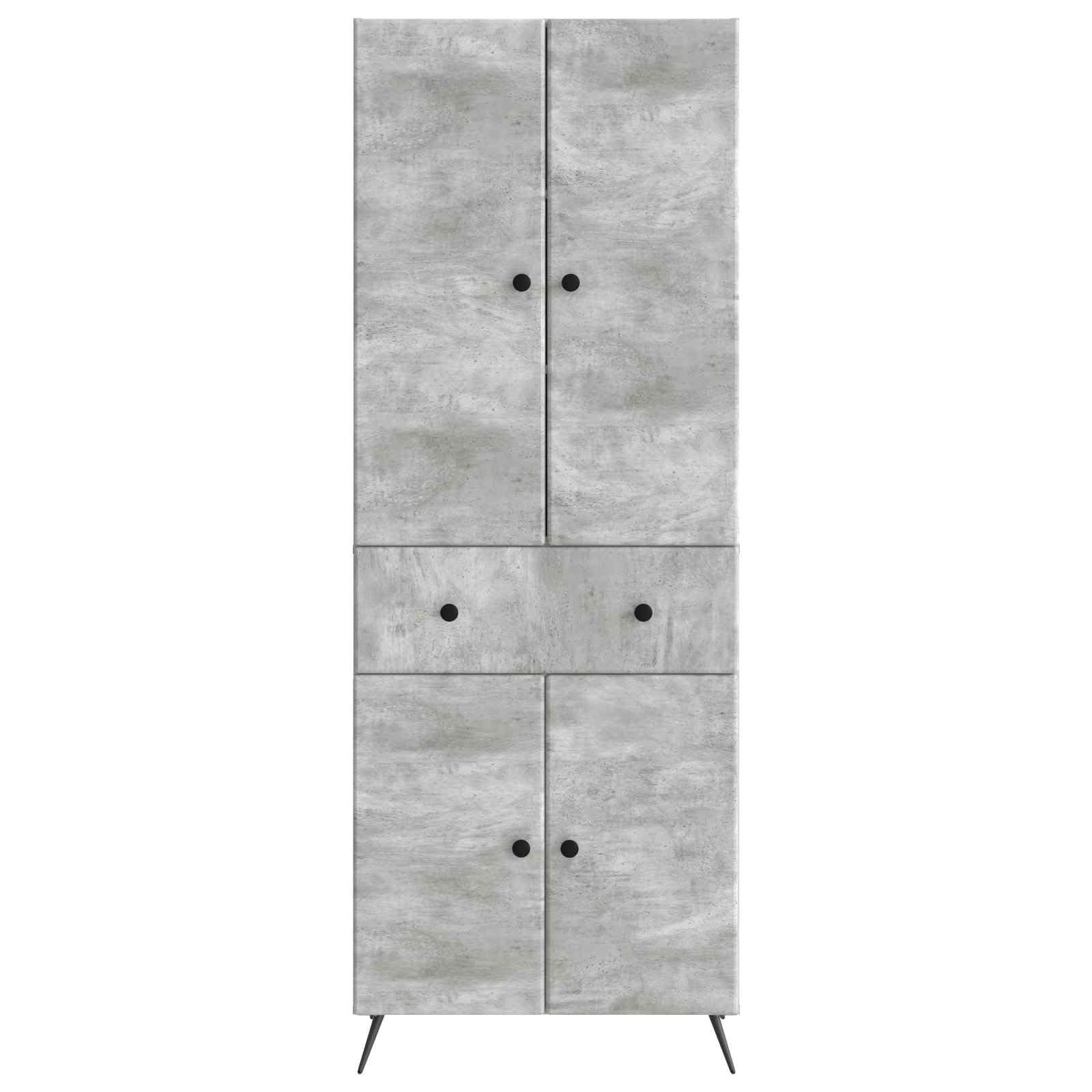 Hothingwell Möbel mit Fächern, Betongrau, 2-teilig | Modernes Design, ergonomische Rückenlehne, pflegeleicht, anpassbar