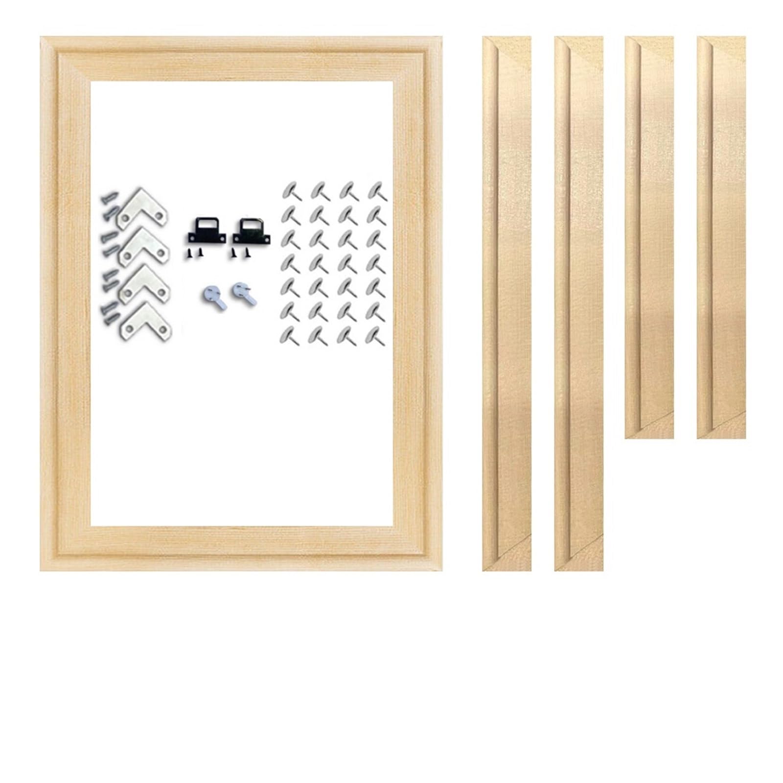 photo frame kits Wood Frames Canvas Oil Painting Frame for Diamond Wall Art for crafts party school projects(35x55cm)