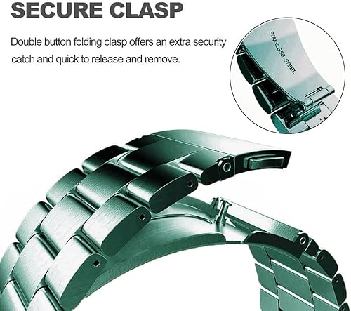 Miniatura 3 de Correas compatibles con Samsung Galaxy Watch 66 Classic  55 Pro  44 Classic  3 de 1.614 in  Galaxy Watch de 1.654 in, correa de repuesto de metal de