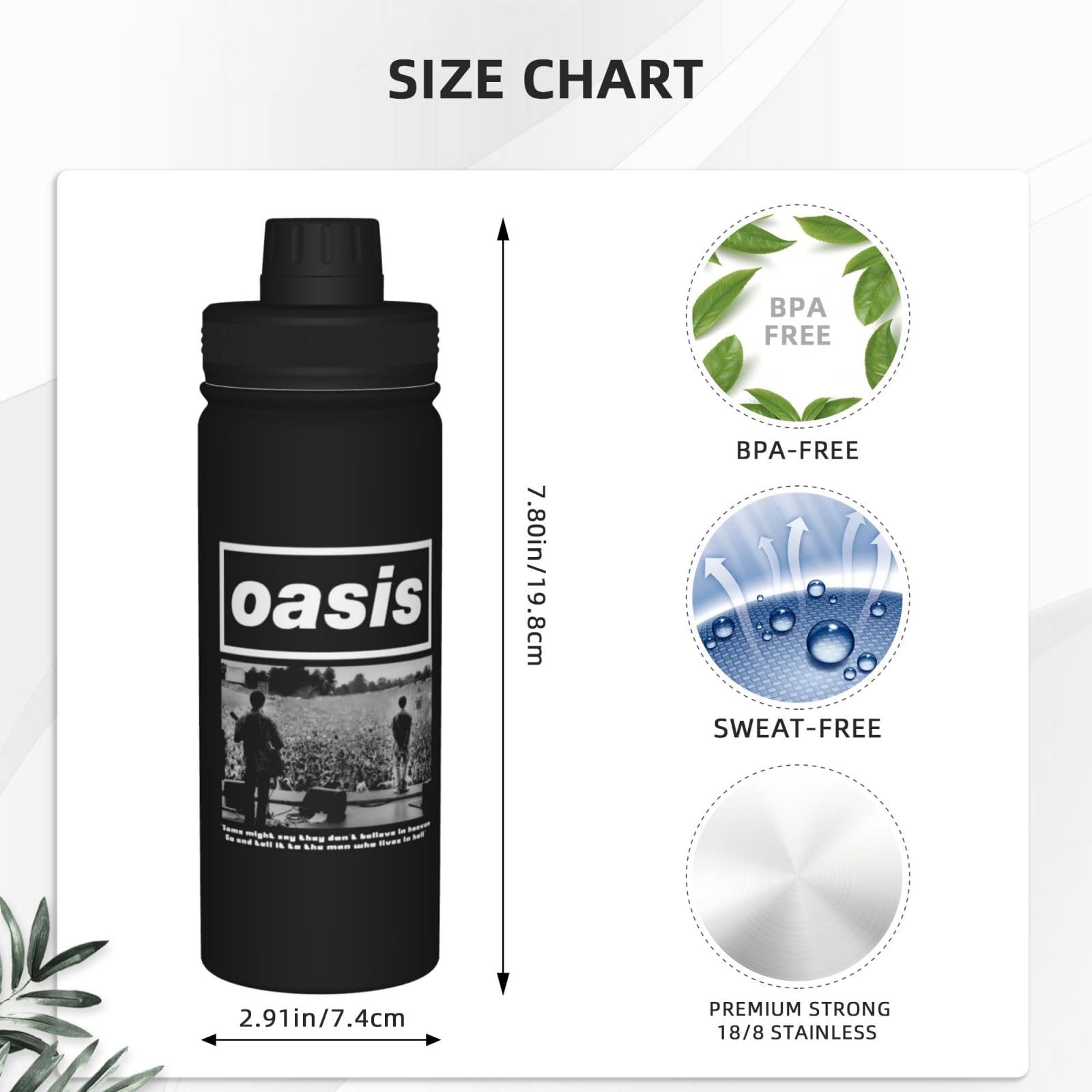 Amazon｜水筒 オアシス Oasis バンド スポーツボトル 直飲み 保温保冷