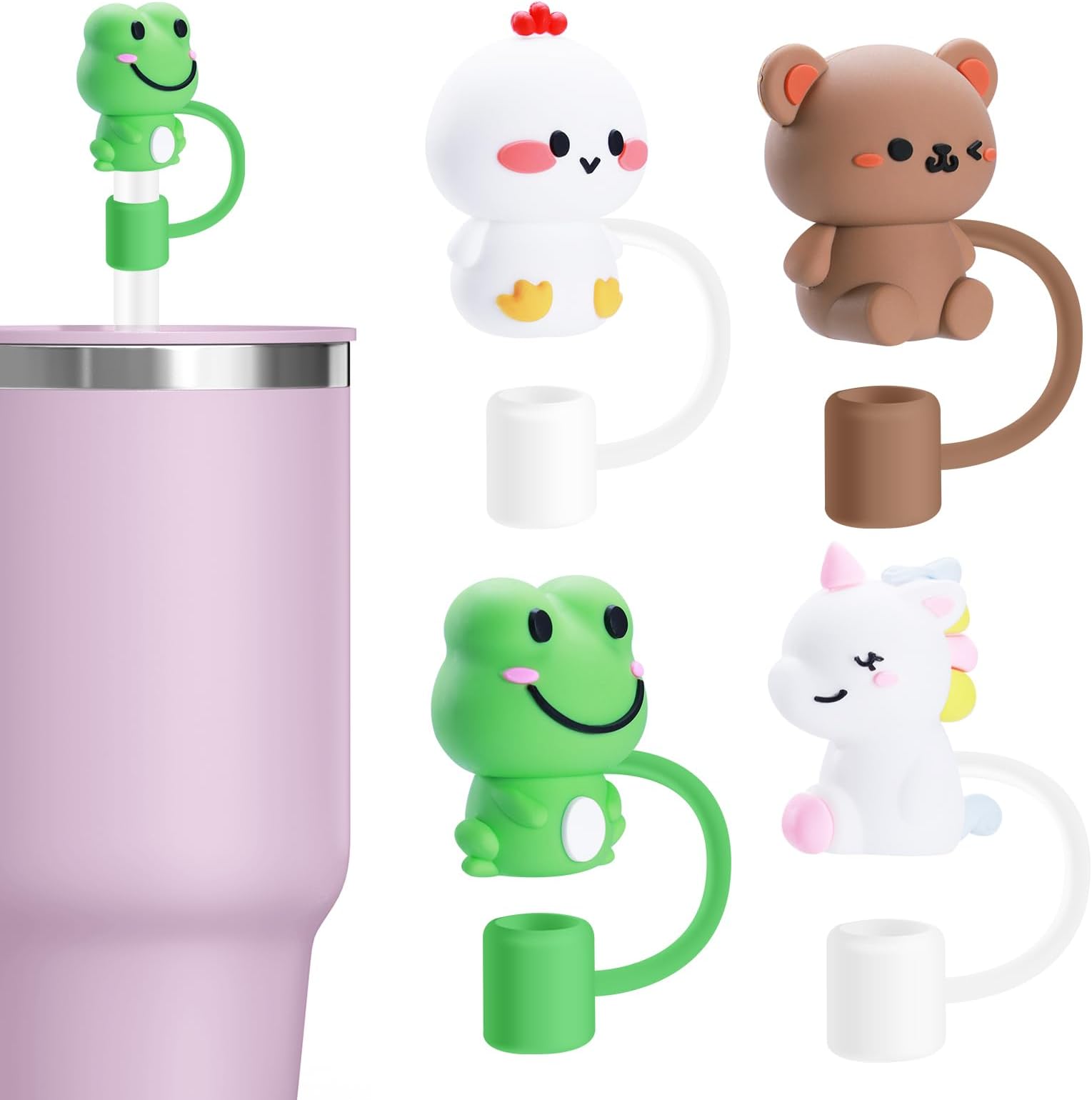 6 PCS Silicone Spill Stopper Set for Stanley Cup Straw