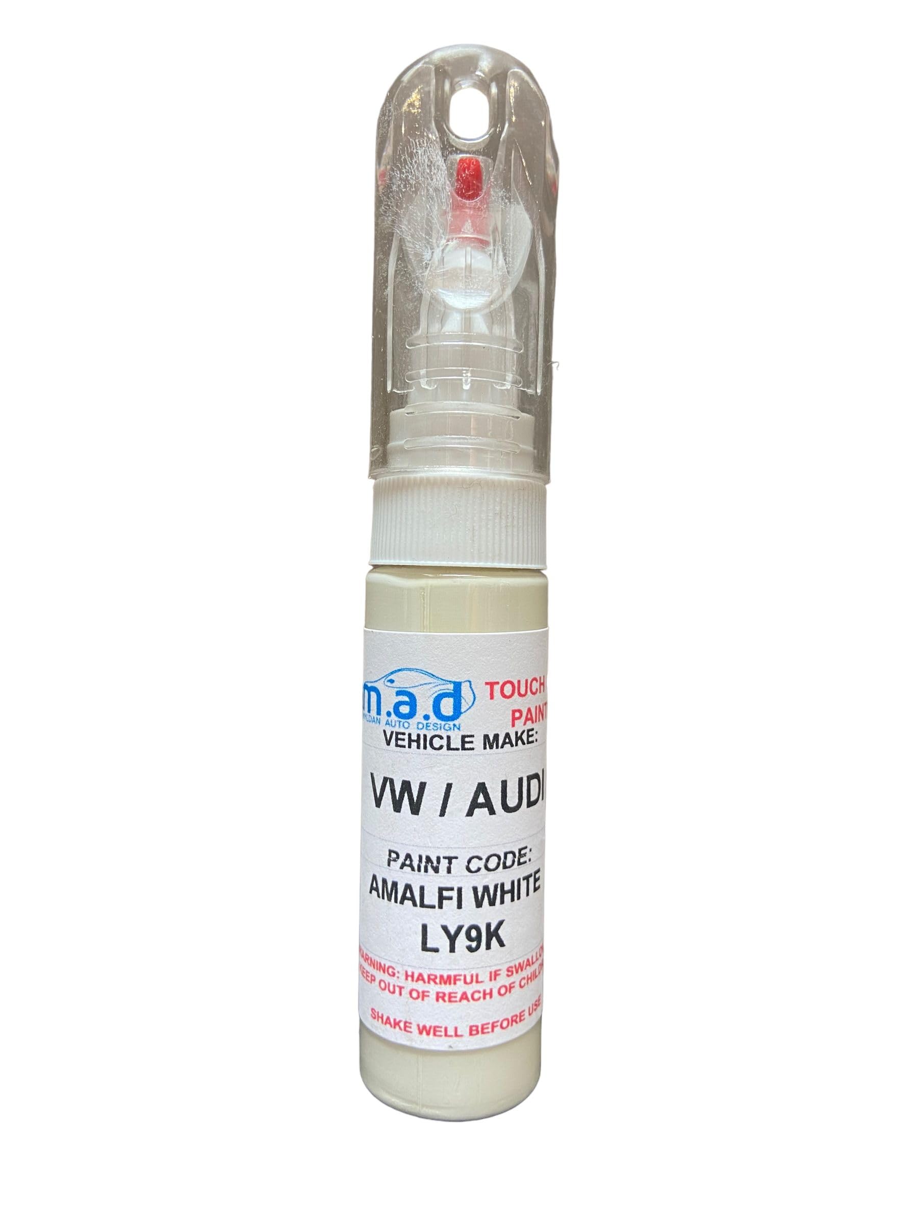 Madauto White Touch Up Paint For Audi Ly9k Amalfi Pen A1 A3 A4 A5 A6 A7 A8 Tt Tts Rs3 Rs5 Q3 Q5 Q7 (Paint + Lacquer)