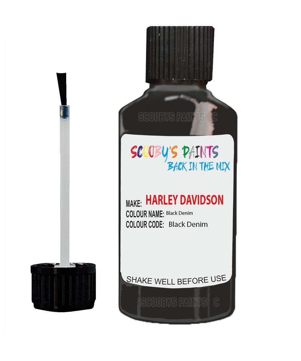 Gift Plaques Uk Black Scobby Paints Motorbike Scratch Repair Touch Up Paint 20Ml Compatible With Harley Davidson Denim