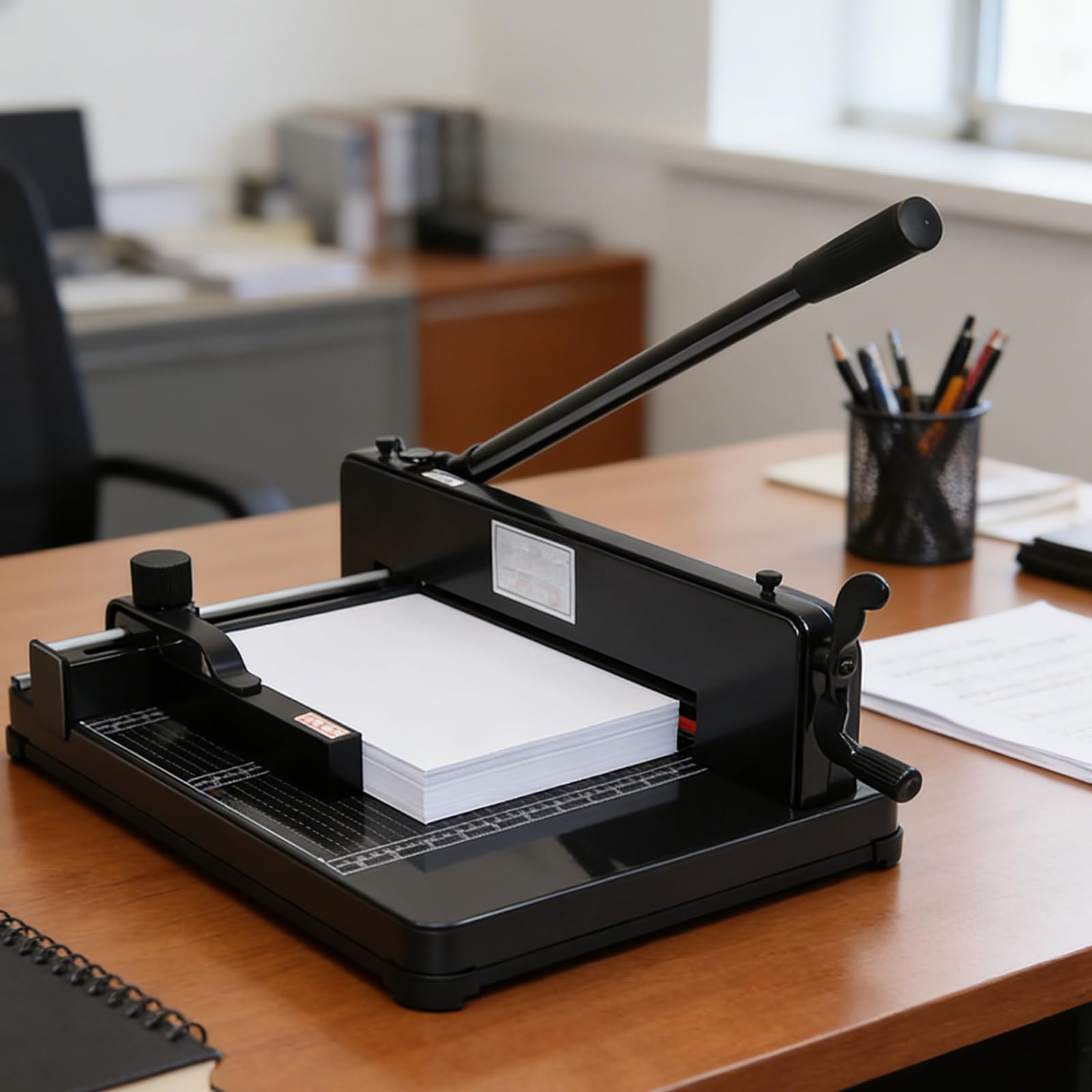 Robuster Hebelschneider, 400 Blatt Kapazität, A4-Stahlkonstruktion für Büro, Schule und Zuhause