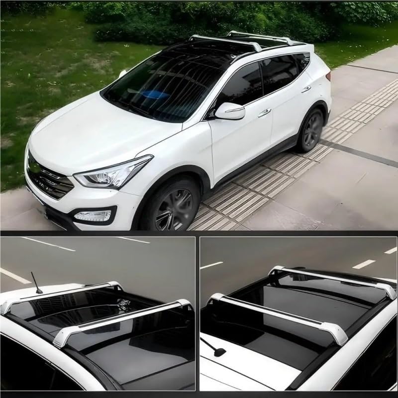 Barras transversales bloqueables Nissan Kicks 2025 con ajuste universal para baca de techo 6