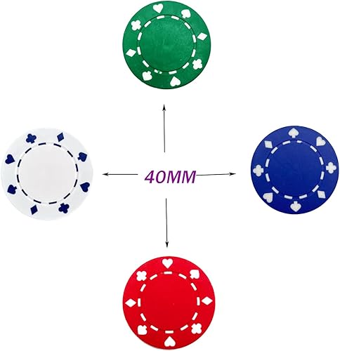 Miniatura 3 de SEETOOOGAMES Fichas de póquer de casino - 100 piezas 0.41 oz Diseño adecuado - 4 colores