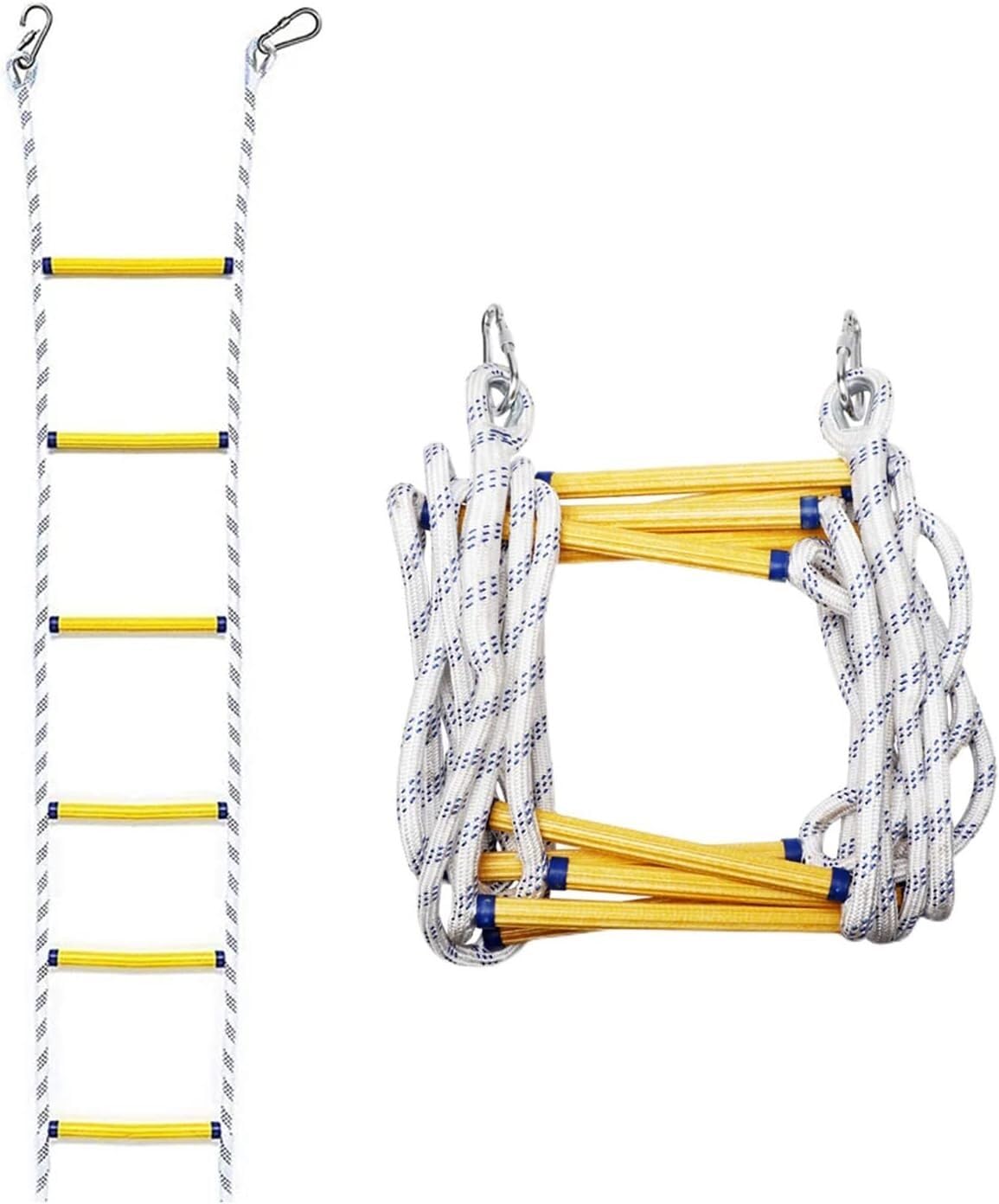 Emergency Ladder Escape Rope, With Hooks, Flame Retardant, Can Be Quickly Deployed For Adult Balcony(15m)