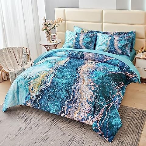 PERFEMET 6-Piece Teal Comforter Set Cover