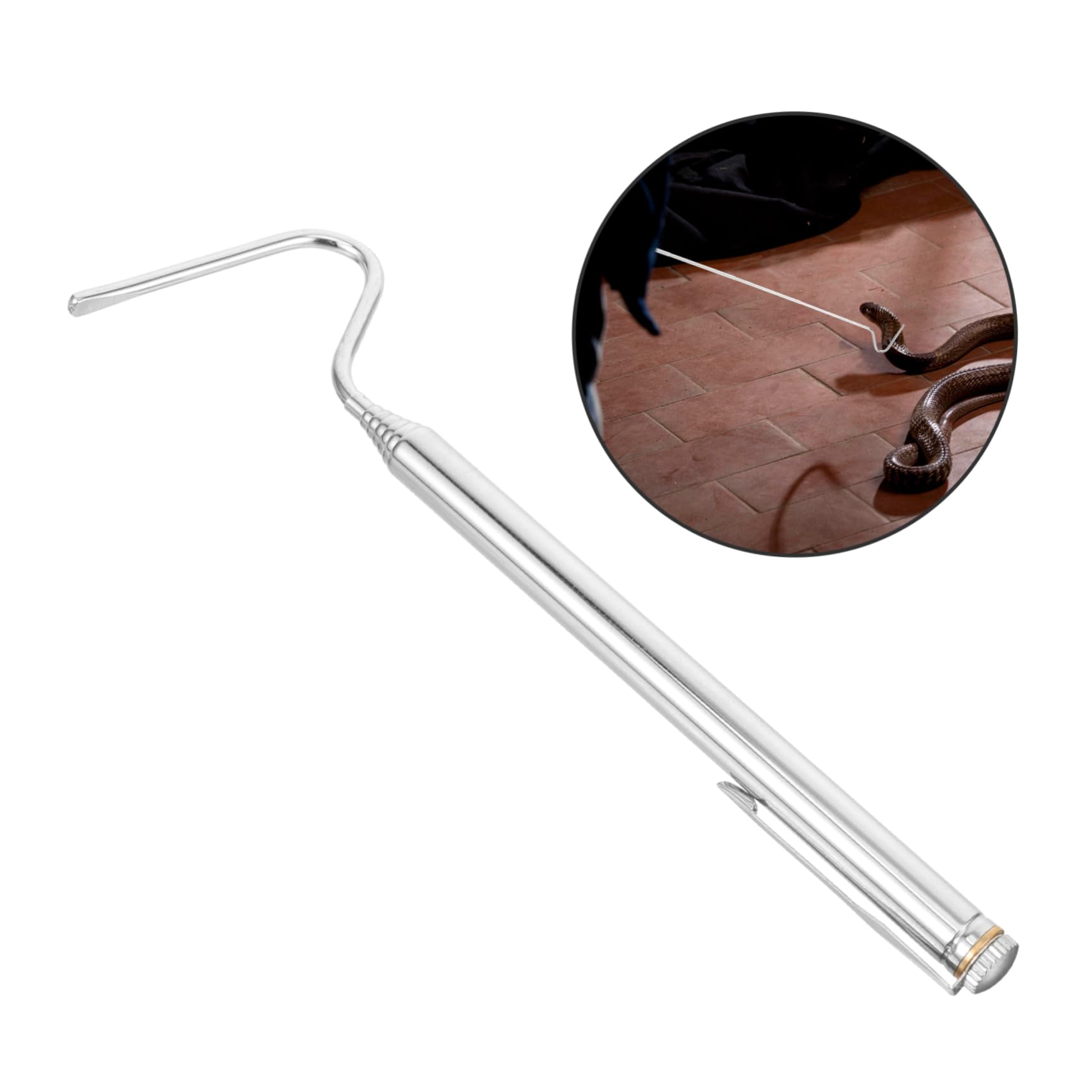 POPETPOP Gancio Per Serpenti Regolabile - Acciaio Inox, Professionale Per Rettili, Pieghevole - Foto 8