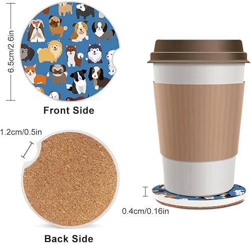 Miniatura 6 de Posavasos absorbentes para automóvil, paquete de 2 para mujer, diseño de lujo de moda, portavasos de automóvil para bebidas, portavasos de cerámica