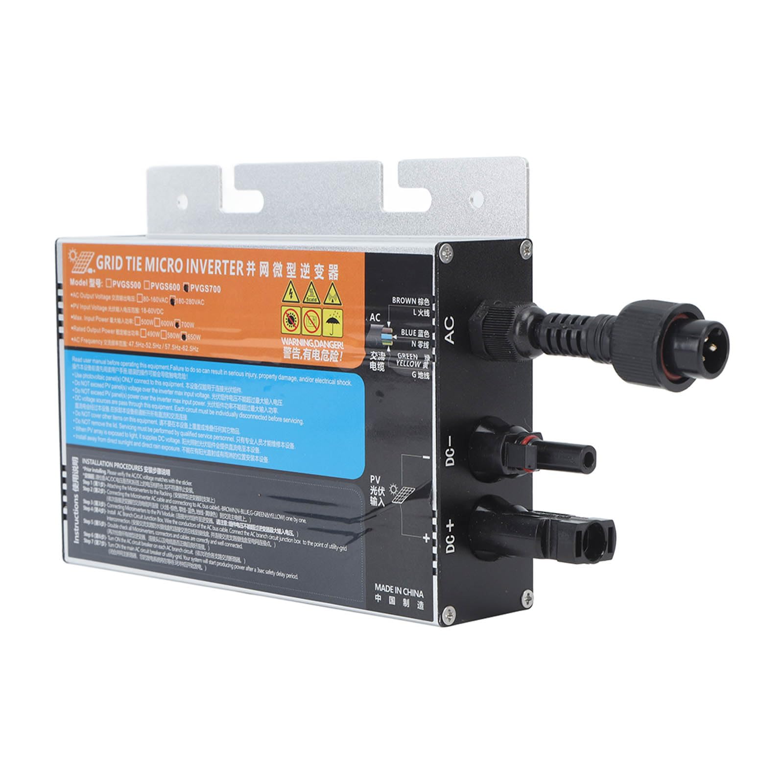 Domary Mikroinwerter Sieciowy PVGS 700 W Czysta Fala Sinusoidalna AC 220