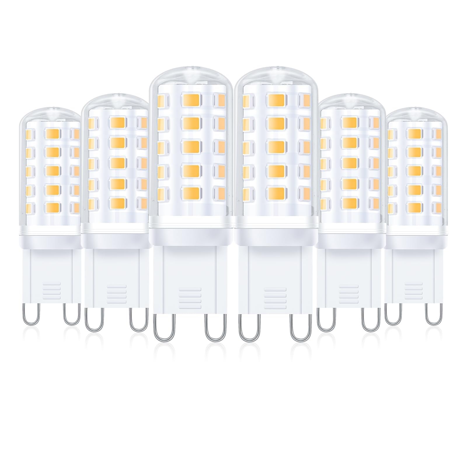 Lampadina LED G9 3.5W Sostituisce 40W Senza sfarfallio Risparmio energetico Non dimmerabile Per lampadari plafoniere lampade tavolo per uso interno casa ufficio(Warm White 3000K)